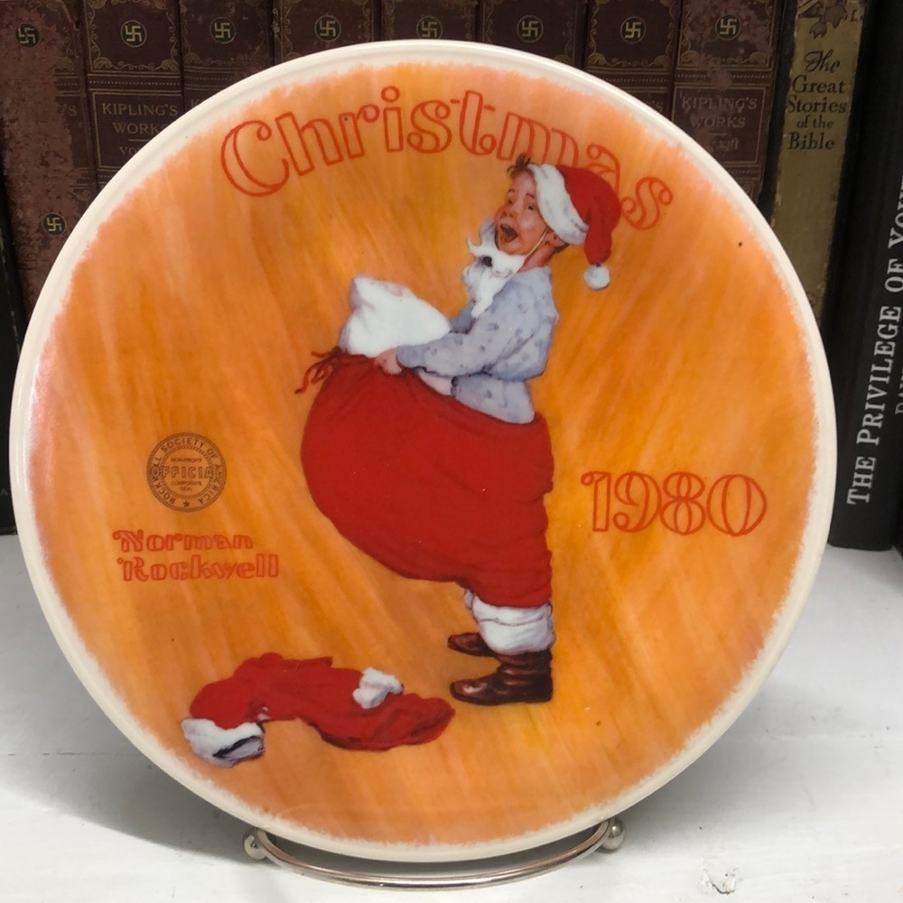 0484 Vintage Norman Rockwell Christmas 1980 Plate